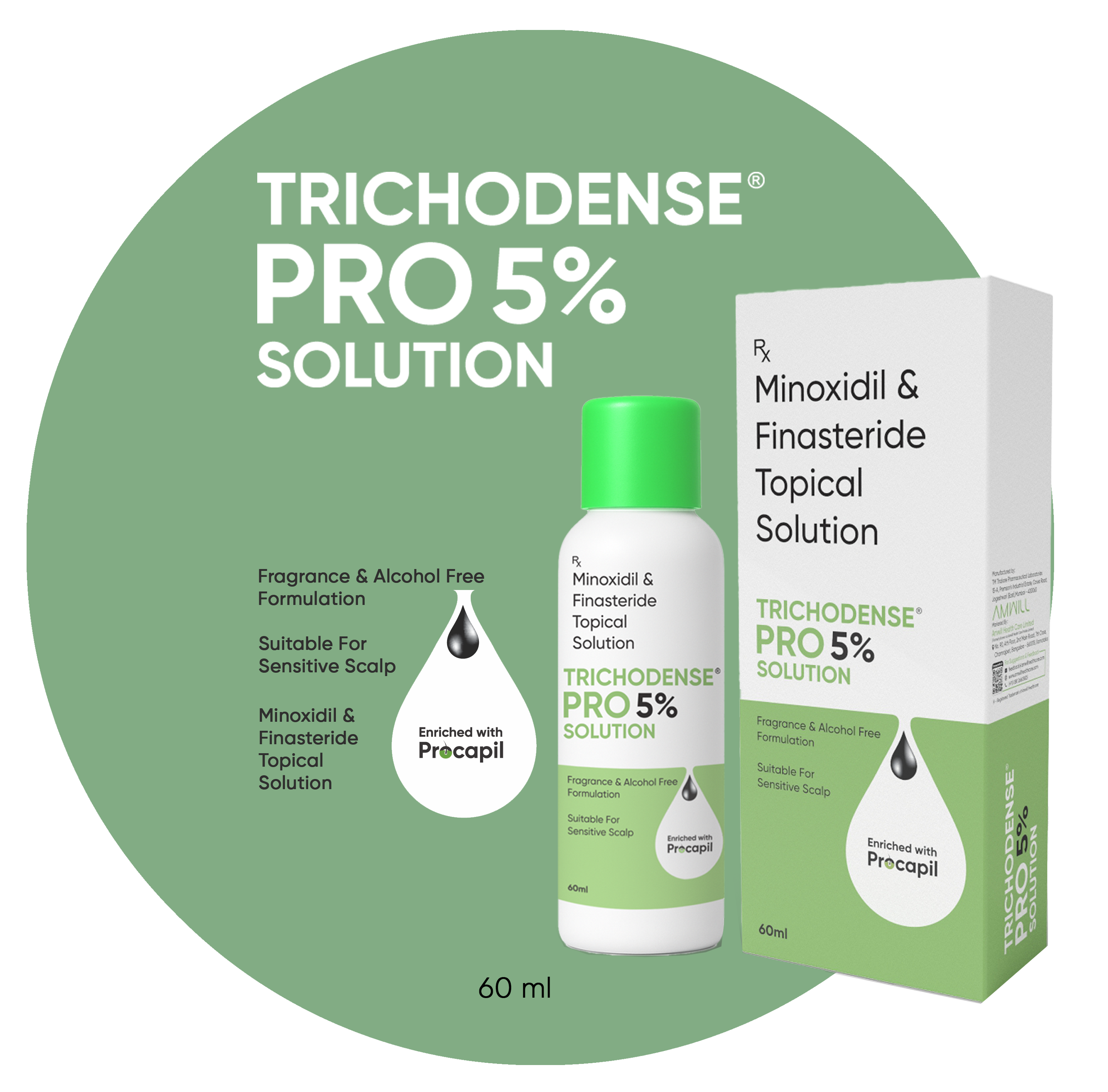 TRICHODENSE SOLUTION 5% PRO 60 ML